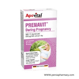 قرص و کپسول پریناویت آپوویتال ۴۵ عددی Apovital Prenavit During Pregnancy 45 Tabs & Caps