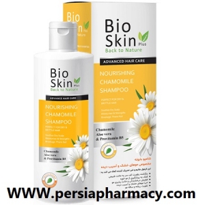 شامپو مغذی موهای خشک و آسیب دیده بابونه 200میلی لیتری بایواسکین BioSkin