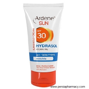 کرم ضد آفتاب SPF30 بدون رنگ با خاصیت مرطوب کنندگی مناسب انواع پوست 50 میلی لیتر آردن ARDENE