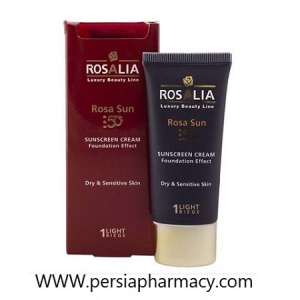 کرم ضد آفتاب رنگی پوست خشک و حساس بژ روشن شماره 1 حجم 40 میلی لیتر  رزالیا Rosalia