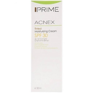 کرم مرطوب کننده رنگی Acnex Tinted SPF30 فاقدچربی مناسب پوست چرب 50 میلی لیتری پریم Prime