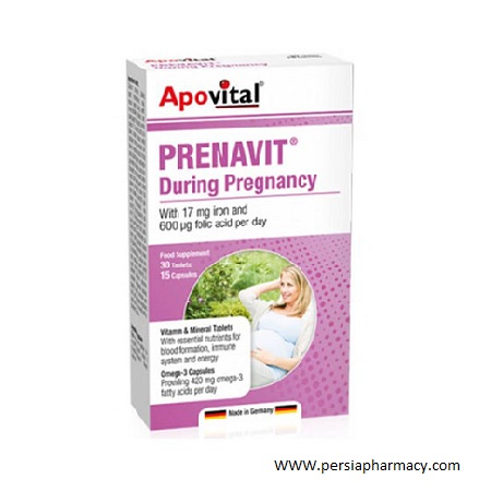 قرص و کپسول پریناویت آپوویتال ۴۵ عددی Apovital Prenavit During Pregnancy 45 Tabs & Caps