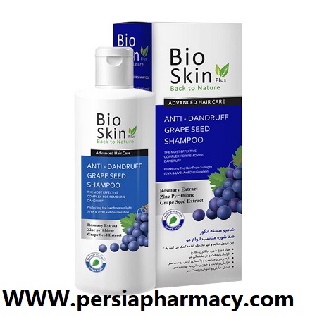 شامپو ضد شوره هسته انگور 200میلی لیتری بایواسکین BioSkin