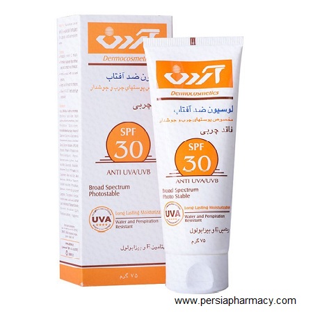 لوسیون ضد آفتاب فاقد چربی SPF30 مخصوص پوست های چرب و جوشدار حجم 75 گرم آردن ARDENE