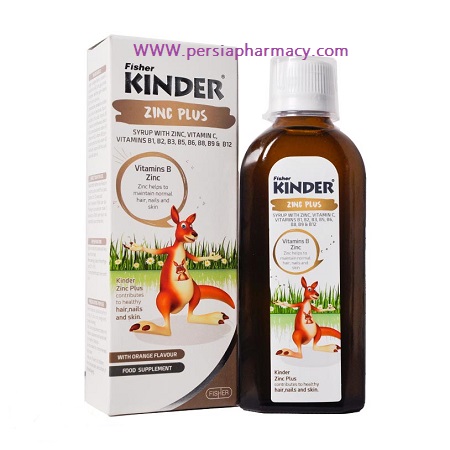 شربت زینک پلاس فیشر کیندر 200 میلی لیتر Kinder