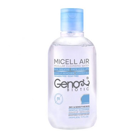 محلول پاک کننده آرایش مناسب پوست خشک و حساس 240 میلی لیتری ژنوبایوتیک Geno Biotic 