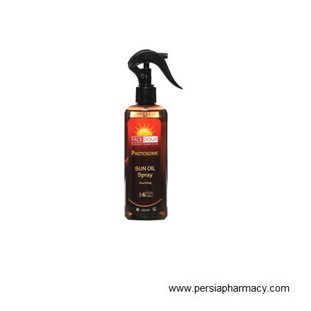 اسپری روغن آفتاب SPF6 فوتوزوم مناسب انواع پوست 230 میلی لیتر فیس دوکس FACE DOUX