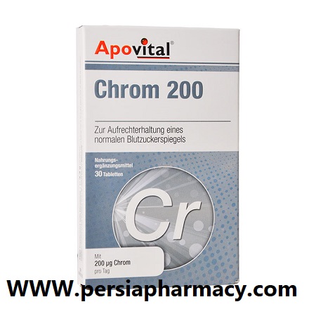 قرص کروم 200 میکروگرم 30 عددی آپوویتال Apovital