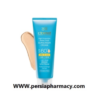 کرم ضدآفتاب رنگی بژروشن +Spf60 حجم 50میلی لیتری سینره Cinere