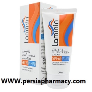 کرم ضد آفتاب فاقد چربی SPF60 مناسب پوست های چرب و معمولی 50میلی لیتر لامینین Laminin