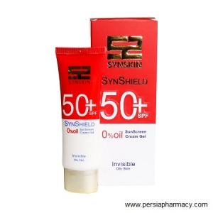 کرم ضد آفتاب SPF 50 ساین شیلد مناسب پوست چرب 50 میلی لیتر ساین اسکین SYNSKIN