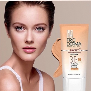کرم پوشاننده و مرطوب کننده رنگی صورت BBvest پرودرما بژروشن