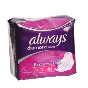 نوار بهداشتي دايموند بزرگ با روکش نرم و ابريشمي Always